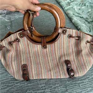 Fossil Stylish Tan and Brown Women's Bag